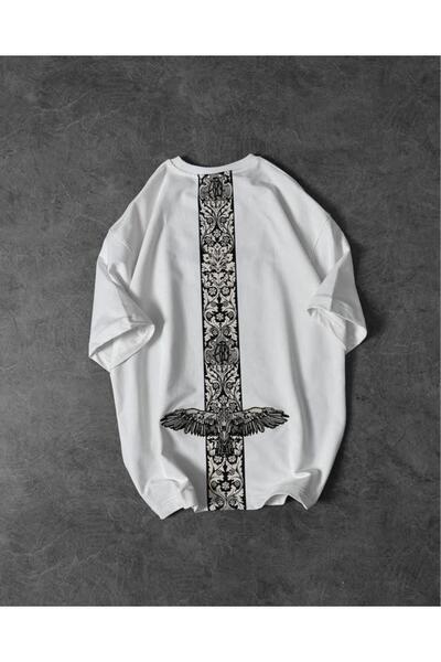 bellanova Unisex πολύχρωμο μπλουζάκι με στάμπα Oversize Streetwear Άνετη εφαρ...