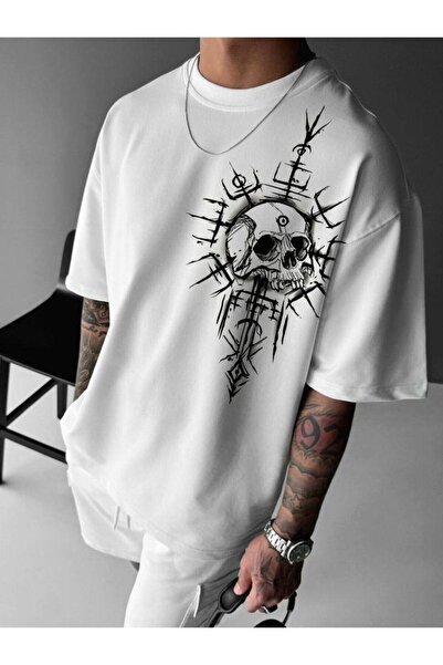 bellanova Unisex πολύχρωμο μπλουζάκι με στάμπα Oversize Streetwear Άνετη εφαρ...