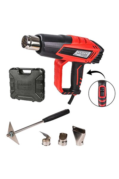 Raider Set pistol cu aer cald cu 5 duze RD-HG26, 2000 W, 2 trepte, 074314