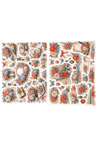 TELLGRAF Flower Themed Sticker Set (21X30 cm 1 Set)