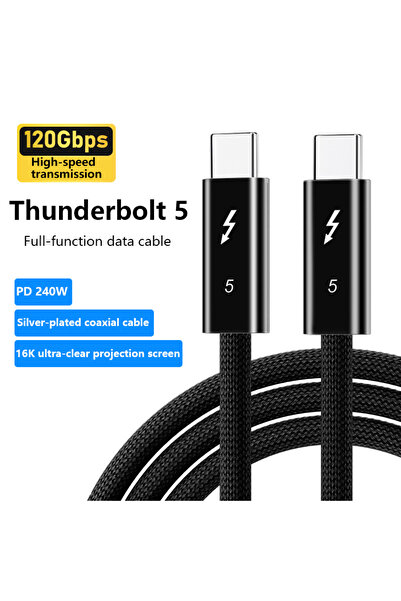 Choice3 كابل USB نوع C أسود بطول 1 متر، شحن سريع PD240W، نقل بيانات بسرعة 80 ...