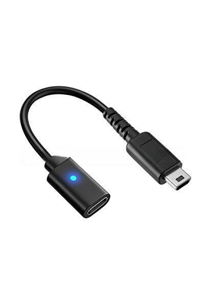Choice كابل شحن أسود من النوع C إلى NDSL بطول 10 سم، محول أسود لنينتندو DS لا...