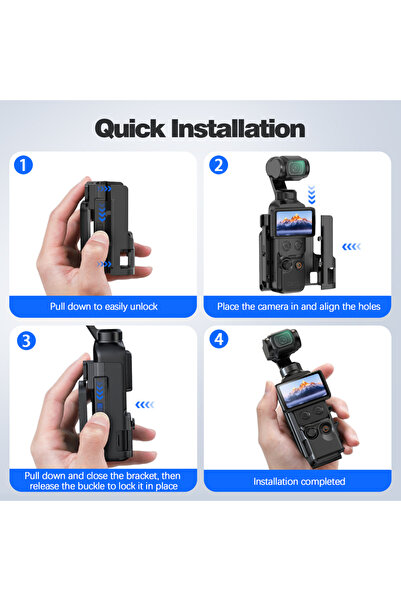 Choice black color Magnetic Mount Stand Compatible with DJI Osmo Pocket 4 Acc...