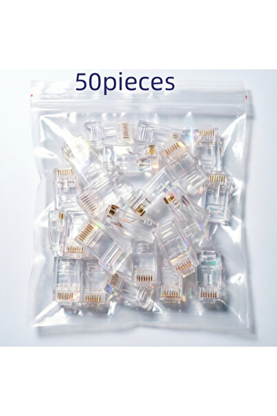 choice2 50pcs 20/50/100pcs Cat6 Cat6e RJ45 Connector Module Plug 1000Mbps Eth...