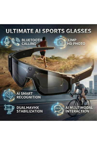 Choice Black sunglasses AI Voice Translate Smart Glasses 1200P Video Recordin...