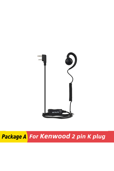 Choice RETEVIS For Kenwood 2Pin Retevis EEK021 G-Shape Walkie-talkie Earpiece...