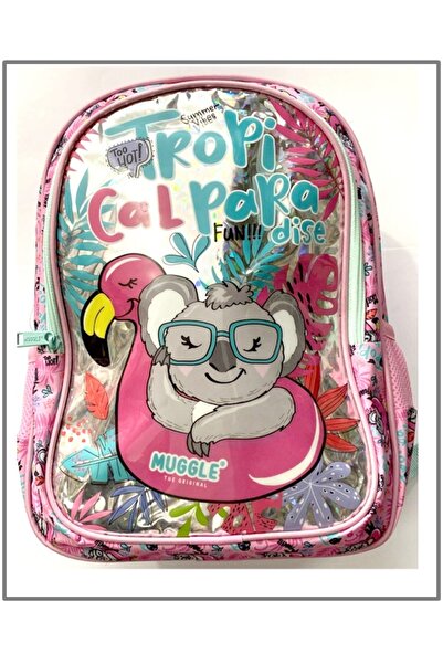 Mikro School Bag Tropical Paradise Pink Mu-8904
