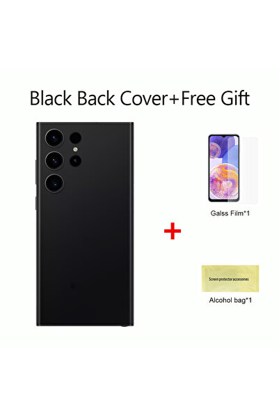 Choice3 For S23Ultra Black For S23Ultra/S23U Battery Back Cover 3D Glass Pane...
