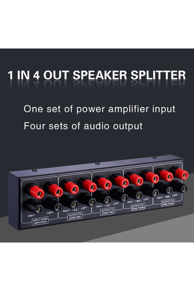 Choice Passive 1-IN-4-OUT Amplifier / Speaker Splitter Box Distributor Audio ...