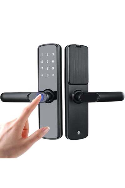 sharpdo Multifunctional Electronic Fingerprint Door Lock for Home Bedroom, Fi...