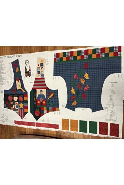 ALPHABET LEGENDS Back to School Alphabet Vest cotton Easy Sew Craft Fabric Pa...