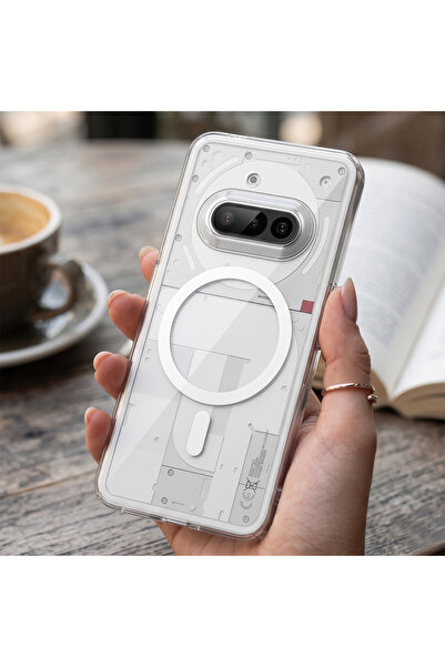 CaseOnn Nothing Phone (3a) Kılıf Magsafe Özellikli Sararmaz Kristal Sert Kapa...