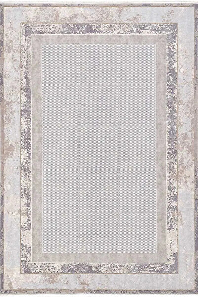 Artemis Halı Couture 00930A Krem Gri Viskon Modern Salon Halısı 80 x 150 cm