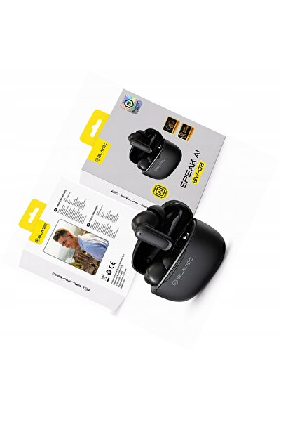 Blavec Căști traducătoare negre TWS BW-08 cu AI pentru Motorola Moto G56