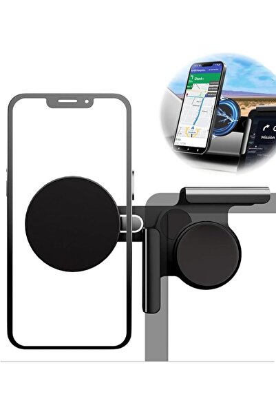 Generic For Tesla Model 3/Y/X/S Phone Mount Holder, Magnetic No-Glue Car Scre...
