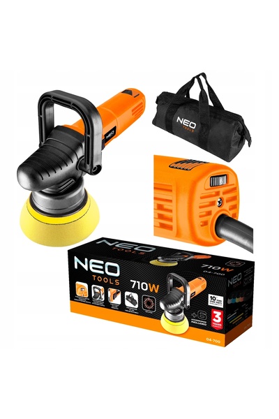 NEO Tools Polizor auto orbital cu acțiune duală 710W 125mm, reglare viteză
