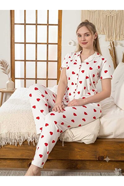 Rosse Kisakol Jacket Collar Pajama Set