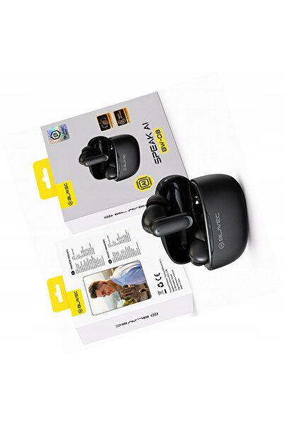 Blavec Căști traducătoare negre TWS BW-08 cu traducere AI pentru Vivo V50 5G