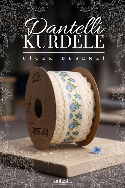FANTASTIC Lace Floral Pattern Ribbon - 40mm Width - 10 Meters Length
