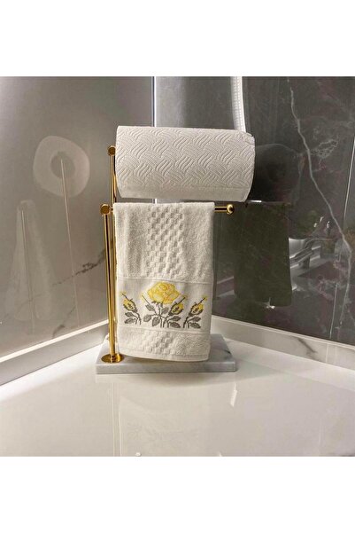 Onedekor Marblas Real Marble Luxury Θήκη για πετσέτες 2 επιπέδων Χρυσό