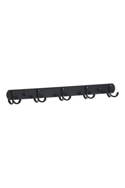 helemend Clothes Hanger 5 Hooks Stainless Steel Matte Black - Helmand