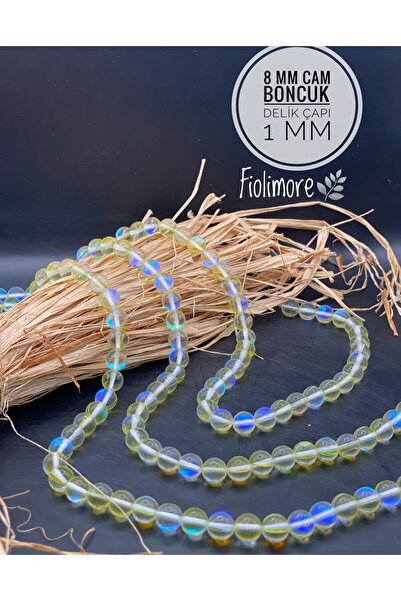 Fiolimore 8 mm Ab Plated Glass Beads (1 String 40 Pieces) Iridescent Rainbow ...