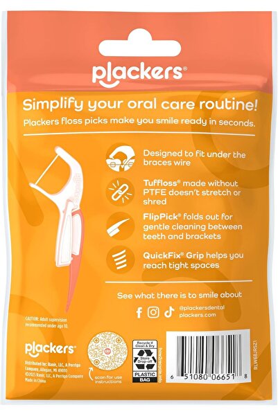 Plackers Orthopick Dental Flossers, 36 Count