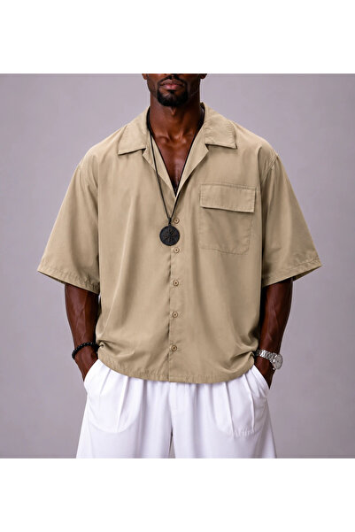 FıttingRoom Oversize Woven Earth T-Shirt