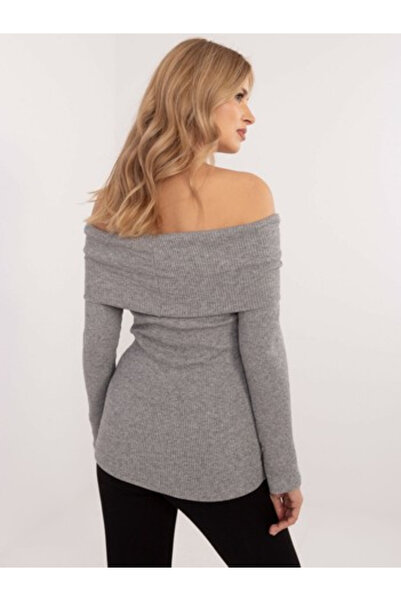 Italy Moda Pulover Dama, ITALY MODA, Viscoza, Maneca lunga, Gri, model DHJ-SW...