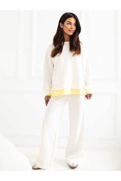 rue parıs Compleu Dama Maneca lunga, Dreapta, RUE PARIS, Ecru Casual Model IT...