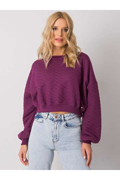 Basic Feel Good Hanorac Dama Mini, Decolteu rotund, BASIC FEEL GOOD, Mov inch...