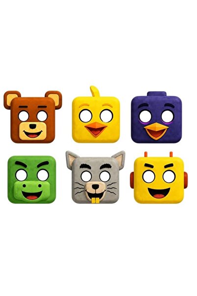parti show Super Bear Adventure Kağıt Maske 6 Adet