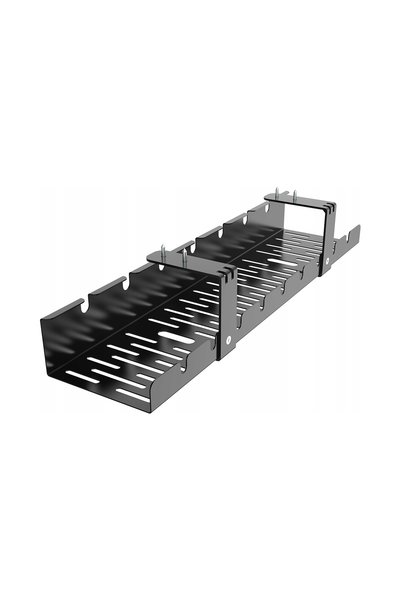 Spacetronik Organizator cabluri și fire pentru birou, coș, raft, negru