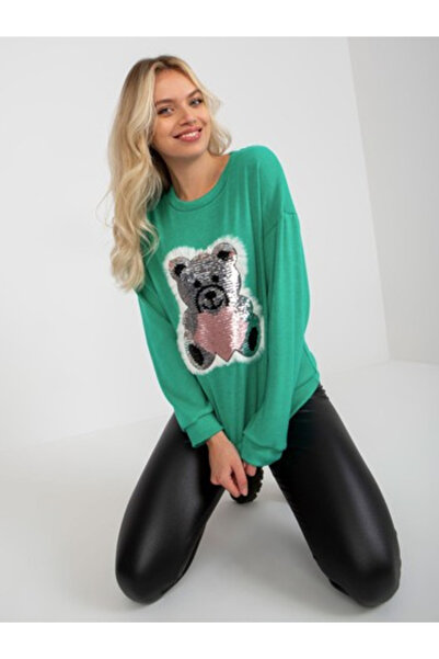 LAKERTA Women's Blouse, LAKERTA, Angora, Long Sleeve, Turquoise, model LK-BZ-...