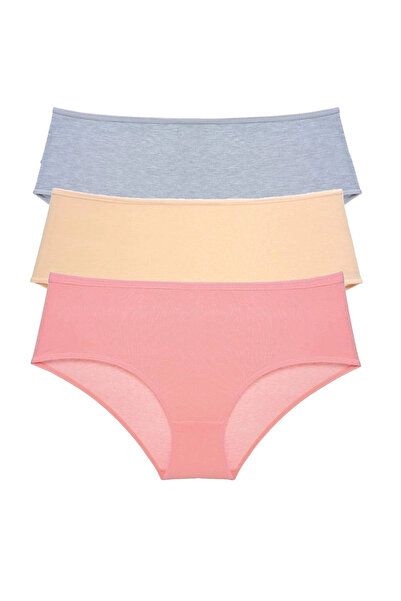 mtm My The Mall Clothing 3 Pieces Women's High Waist Bato Panties Gray Skin P...