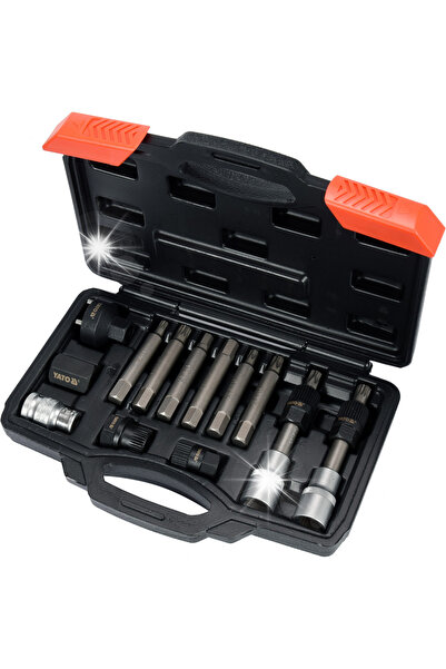 yato Chei pentru alternatoare cu antrenare TORX SPLINE, set 13 piese. ZESTAW