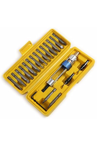 algoshop Kit adaptor basculant cu schimbare rapidă, biți și burghie pentru ma...