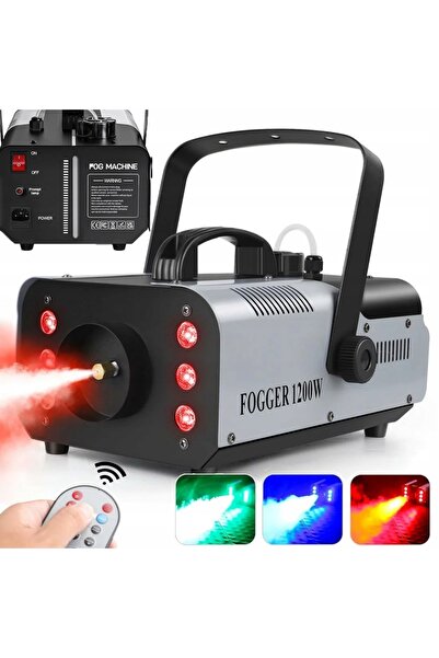 bedee Proiector de ceață cu 6 diode LED RGB, puternic, performant, 1200W + Te...
