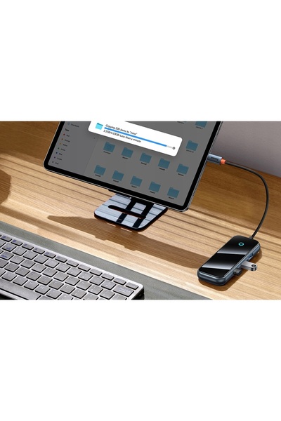 NO BRAND BASEUS HUB ADAPTOR PORTABIL USB-C 4 ÎN 1 4X USB-A 3.0 500MB/S OTG PL...
