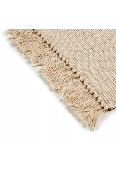 GIFTDECO Covor de bumbac pentru living și dormitor, 180x120, BEJ, 100% bumbac...