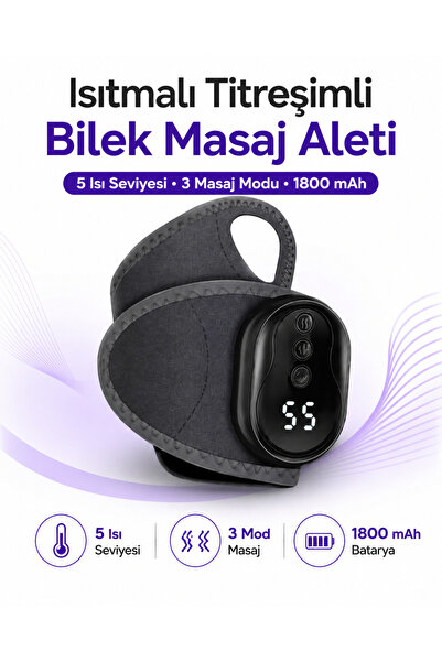 EN SİGA Isıtmalı Titreşimli Bilek Masaj Aleti 5 Isı 3 Masaj Modlu 1800 mAh