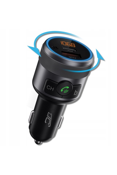 LTC Transmițător FM Bluetooth 5.1 Încărcător rapid USB QC 18W/PD 24W 12/24V BASS