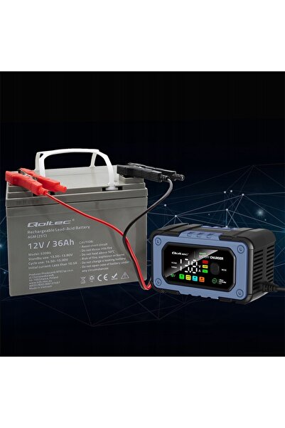 Qoltec Tester de încărcare cu funcție de reparare pentru acumulatori 6A 12V 2...