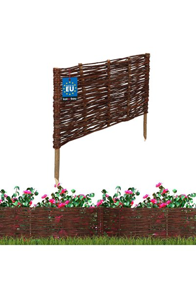 Oskar Gard de grădină tip palisadă, bordură din răchită, 60 x 30