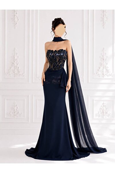 Mally Royal Evening Dress Navy Blue