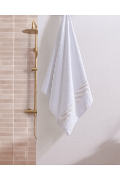 Madame Coco Noemie 100% Cotton Bath Towel - White/Gold - 70X140 cm