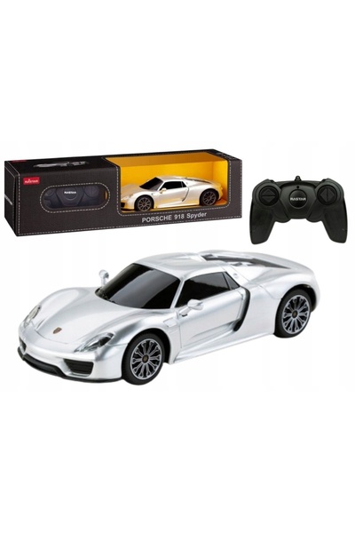 Rastar Mașină sport RC 1:24 cu telecomandă Porsche 918 Spyder Argintie