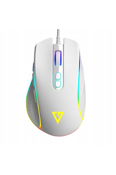 Modecom Mysz Volcano Veles RGB Alb