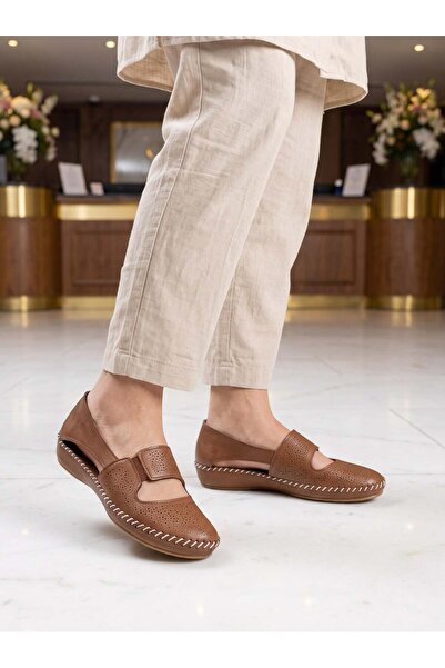 Capella 054 Walnut Genuine Soft Leather Anatomical Summer Women's Shoes