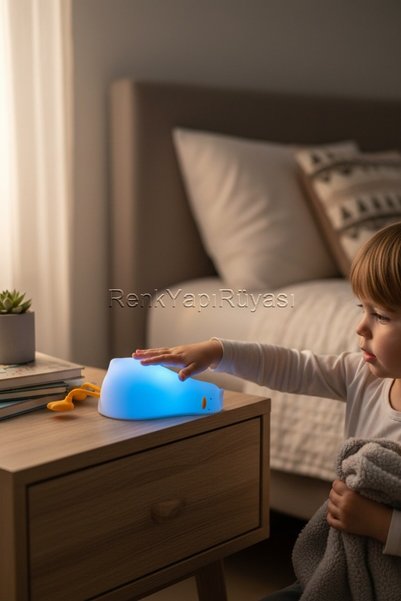 RENK YAPI RÜYASI Duck Night Lamp Children's Table Lamp Silicone Soft Textured Touchable Color-Changing Night Lamp